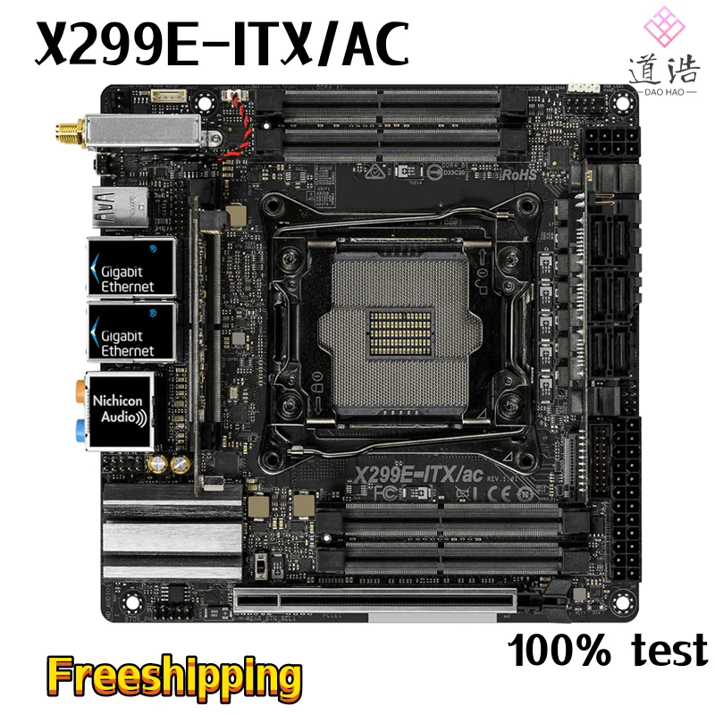 ASROCK X299E-ITX AC , 128GB PCI-E3.0 M.2 LGA 2066 DDR4 Mini-ITX X299 κ, 100% ׽Ʈ Ϸ